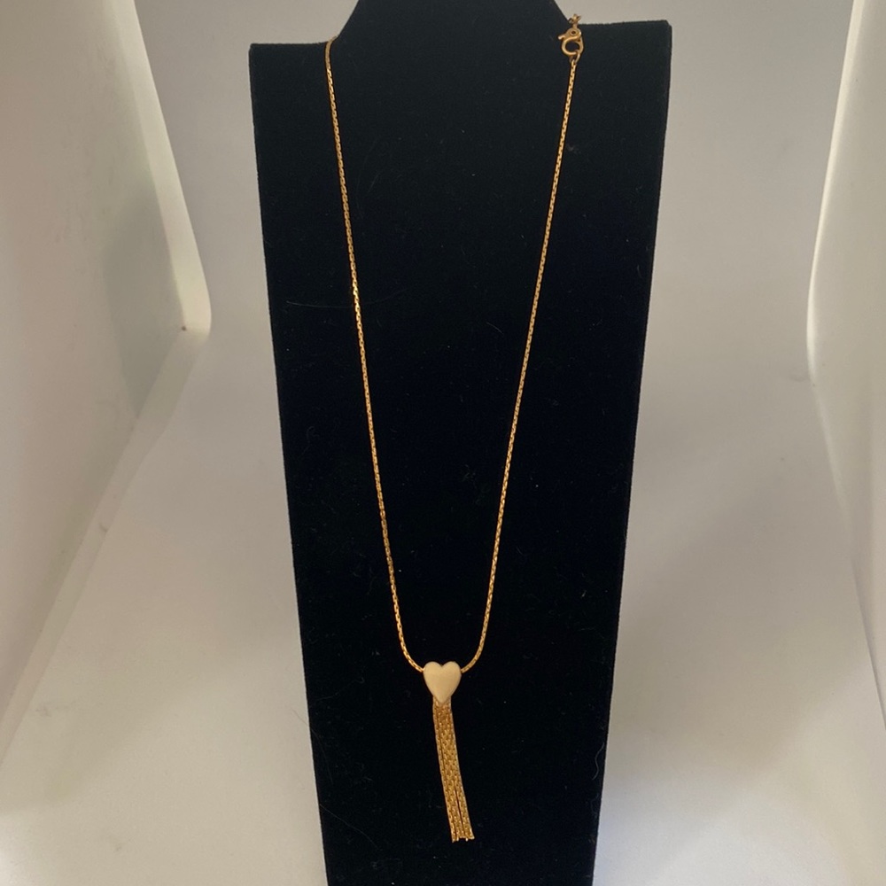Monet Heart Tassel Necklace